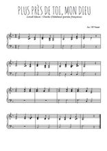 Téléchargez l'arrangement pour piano de la partition de Plus près de toi, mon Dieu en PDF